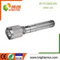 Factory Bulk Sale Aluminum Material 2 d Cell Powered Long Beam Distance Camping Cree 5W led Strong Light Flashlight